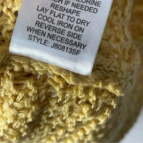 Love Ellie Stitch Fix Yellow Crochet Knit Tank S - Picture 9 of 9